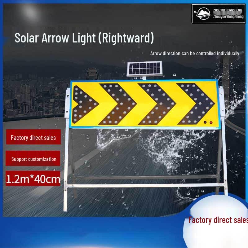 Solar LED Right Arrow Traffic Warning Sign