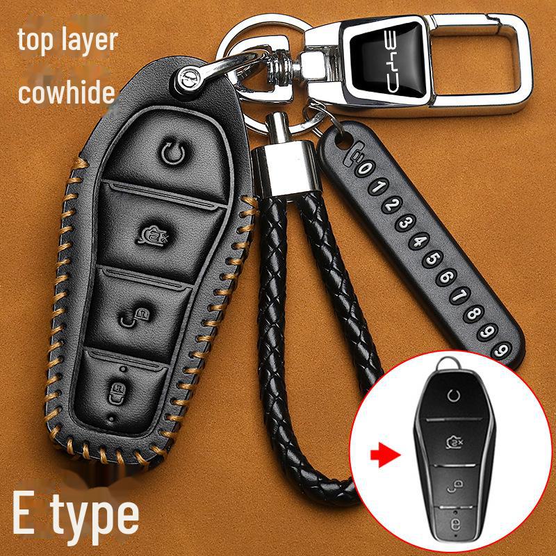 BYD Han DMI, Yuanqin Plus, Song Pro, Tang, Destroyer 05 Leather Car Key Cover