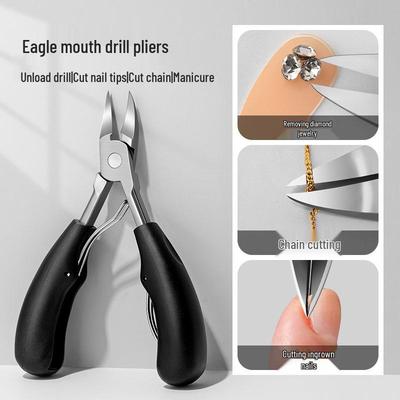 Nail Art Diamond Pliers for Cutting & Trimming Ingrown, Thick Toenails & Chains