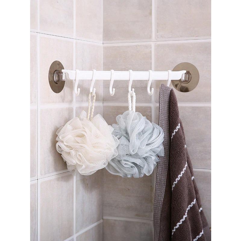 Bathroom Toilet Storage Rack, Suction Cup Hooks Rack, Dedicated Corner Hanging Rack