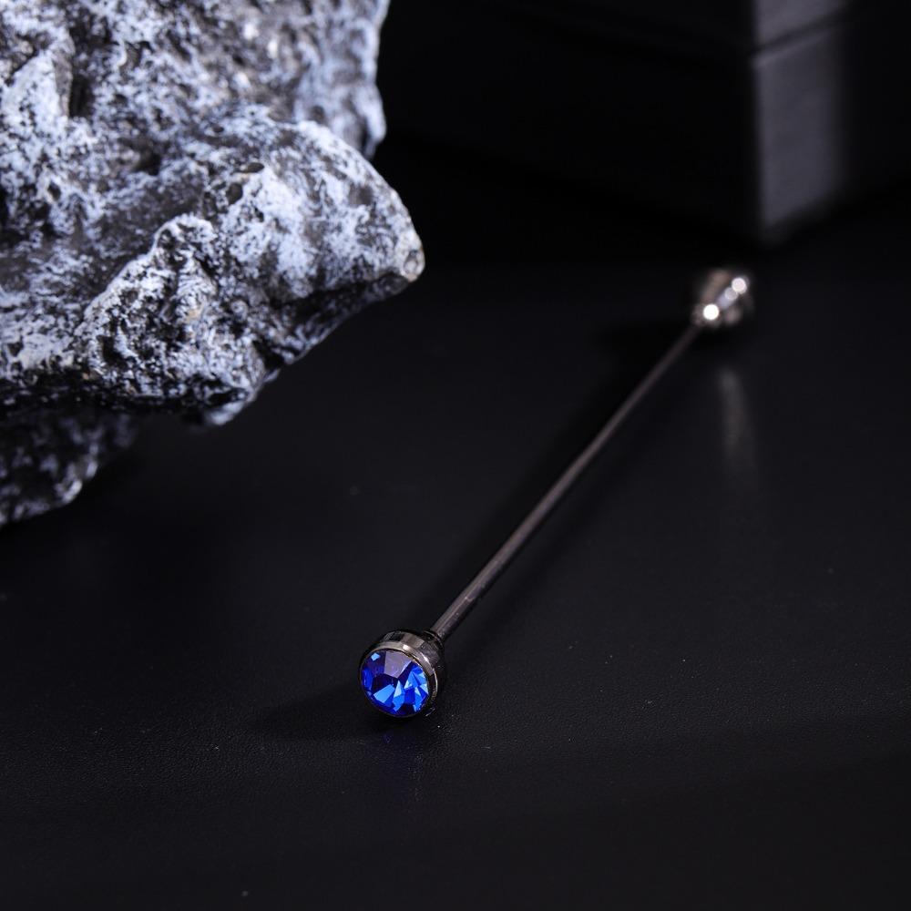 Spiral Buckle Shirt Collar Pin Detachable Neckline Pin Crystal Tie Collar Needle  Men