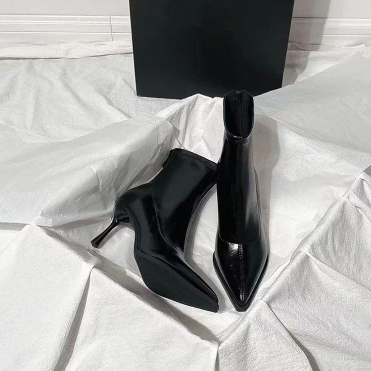 Increase Temperament Trend Thin Boots Women Pointed Short Tube Thin High Heel Short Boots