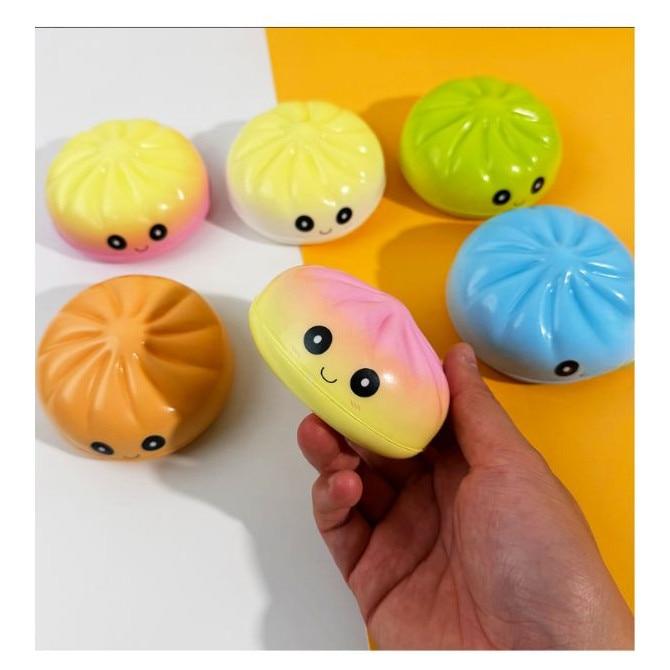 Stress Relief Bao Toy Bicolor Bamboo Box Kawaii Model 2 Colors Random colors