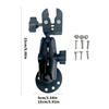 360 Degree Swivel Trolling Motor Bracket Features Double Ball Heads Aluminum Motor Stabilizer Mounting For Fishing Boats