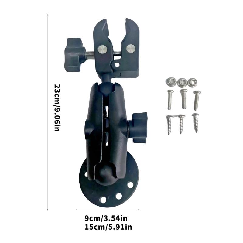 360 Degree Swivel Trolling Motor Bracket Features Double Ball Heads Aluminum Motor Stabilizer Mounting For Fishing Boats