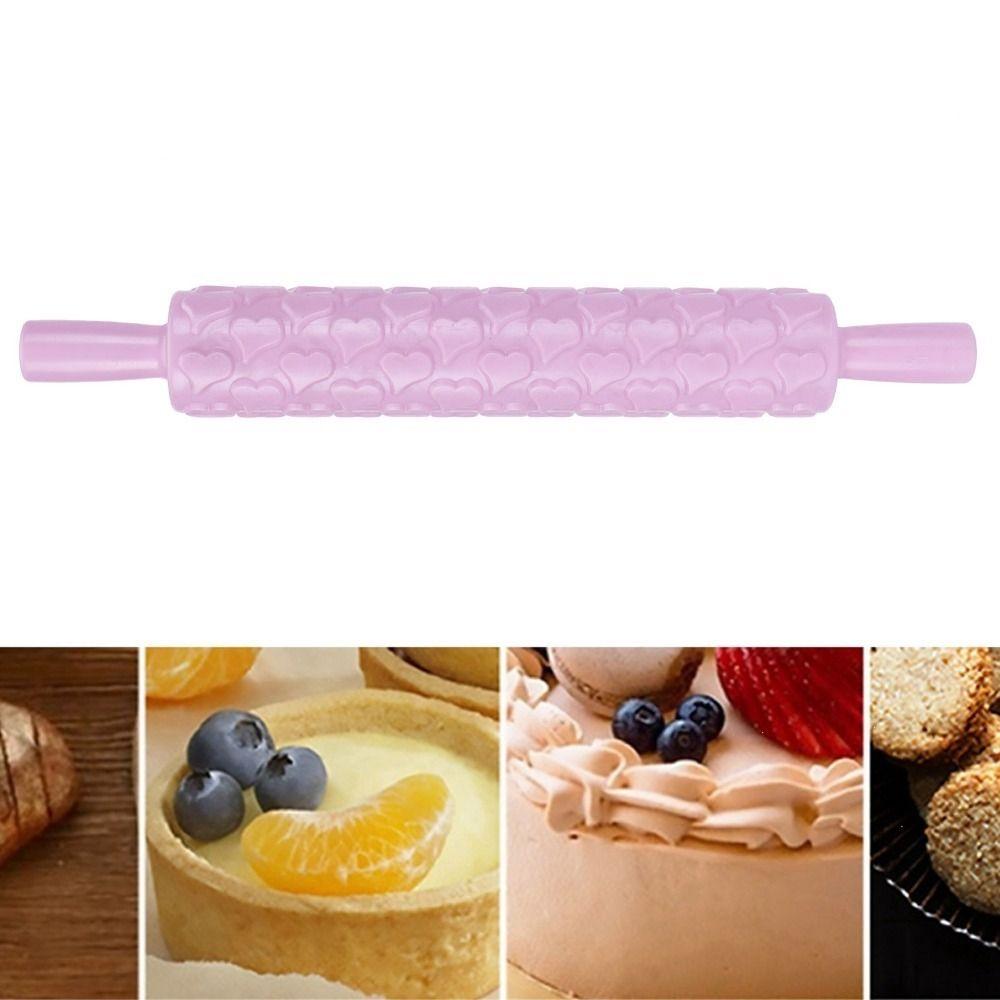 3D Pattern Pattern Rolling Pin Non-Stick Cookie Rolling Pin Patterned Dough Roller Clay Craft