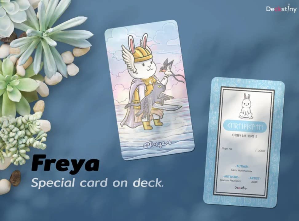 Kancharo Oracle Cards 24 Pieces Tarot Fortune Telling Bun Rune Cards Chubby Bun Rune Japanese Oracle Card Basic Instructions Pouch Included [Chubby