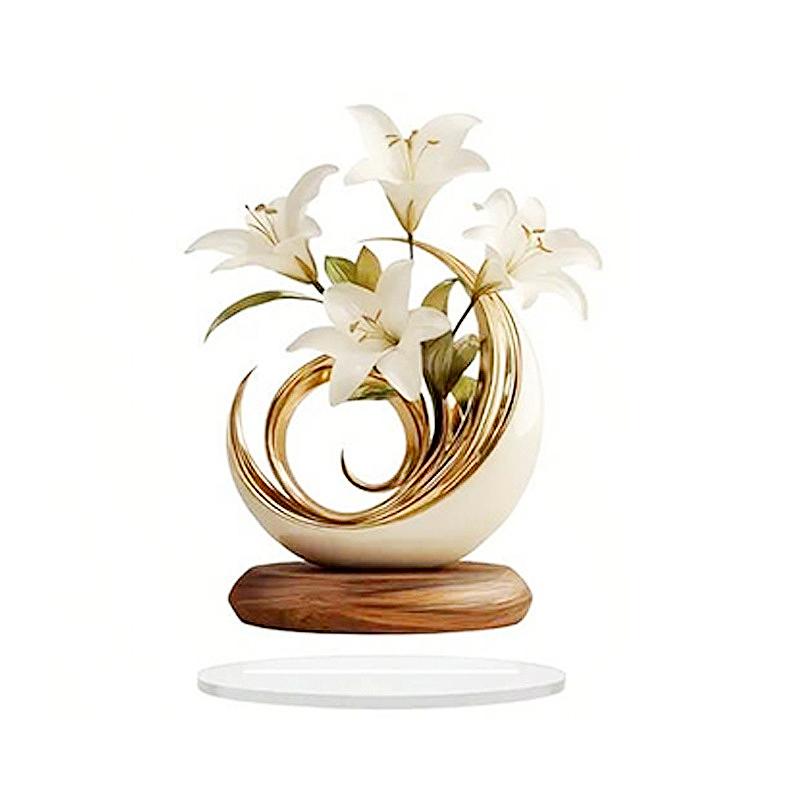 Minimalist Luxury Mother'S Day Desktop Flower Acrylic Art Decoration
