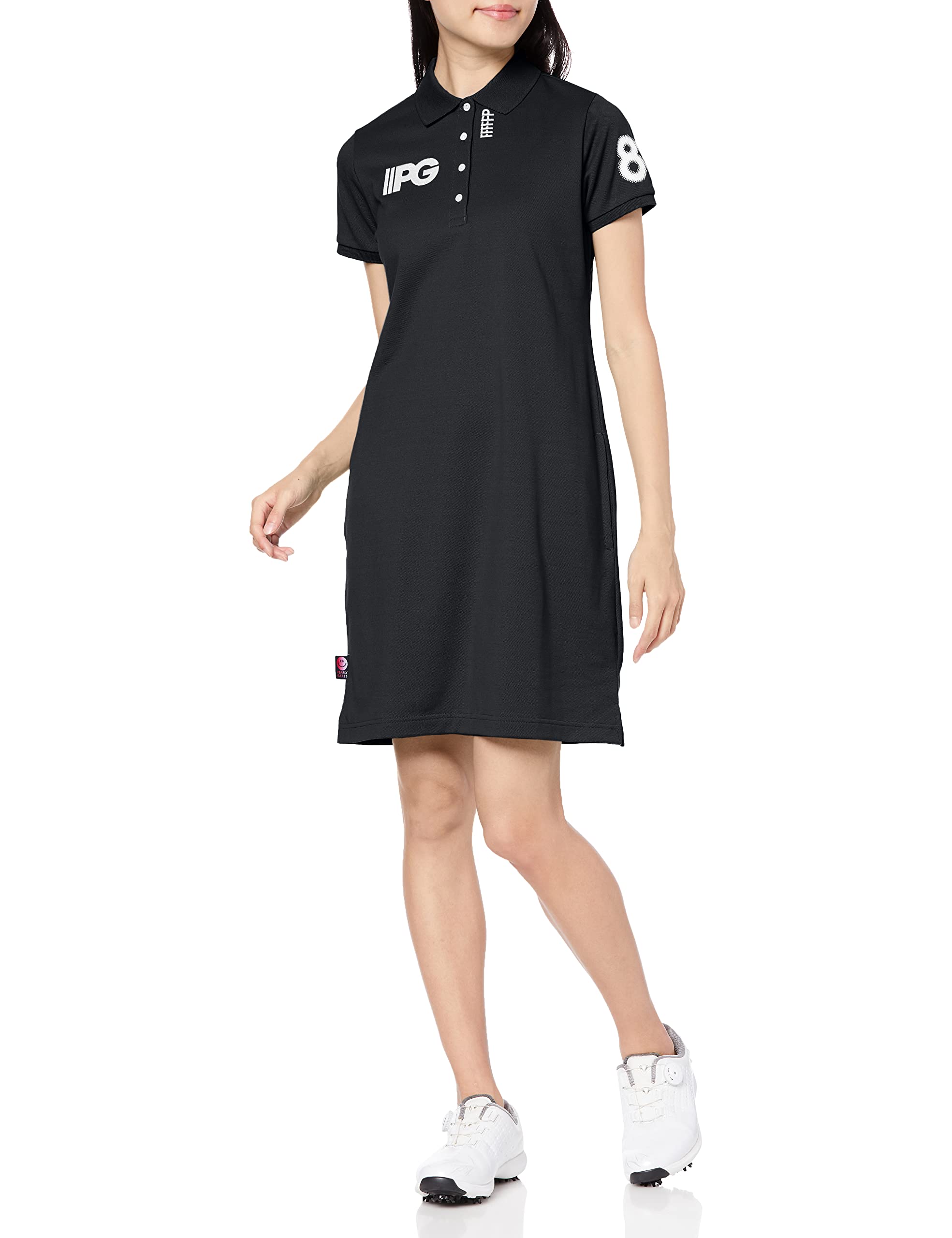 

платье x Pe225d и плюс пике вставка вода УФ-защита Темно-синий 0 [PEARLY GATES] Женский короткий рукав C40/2 Экологичный материал, впитываемость, /