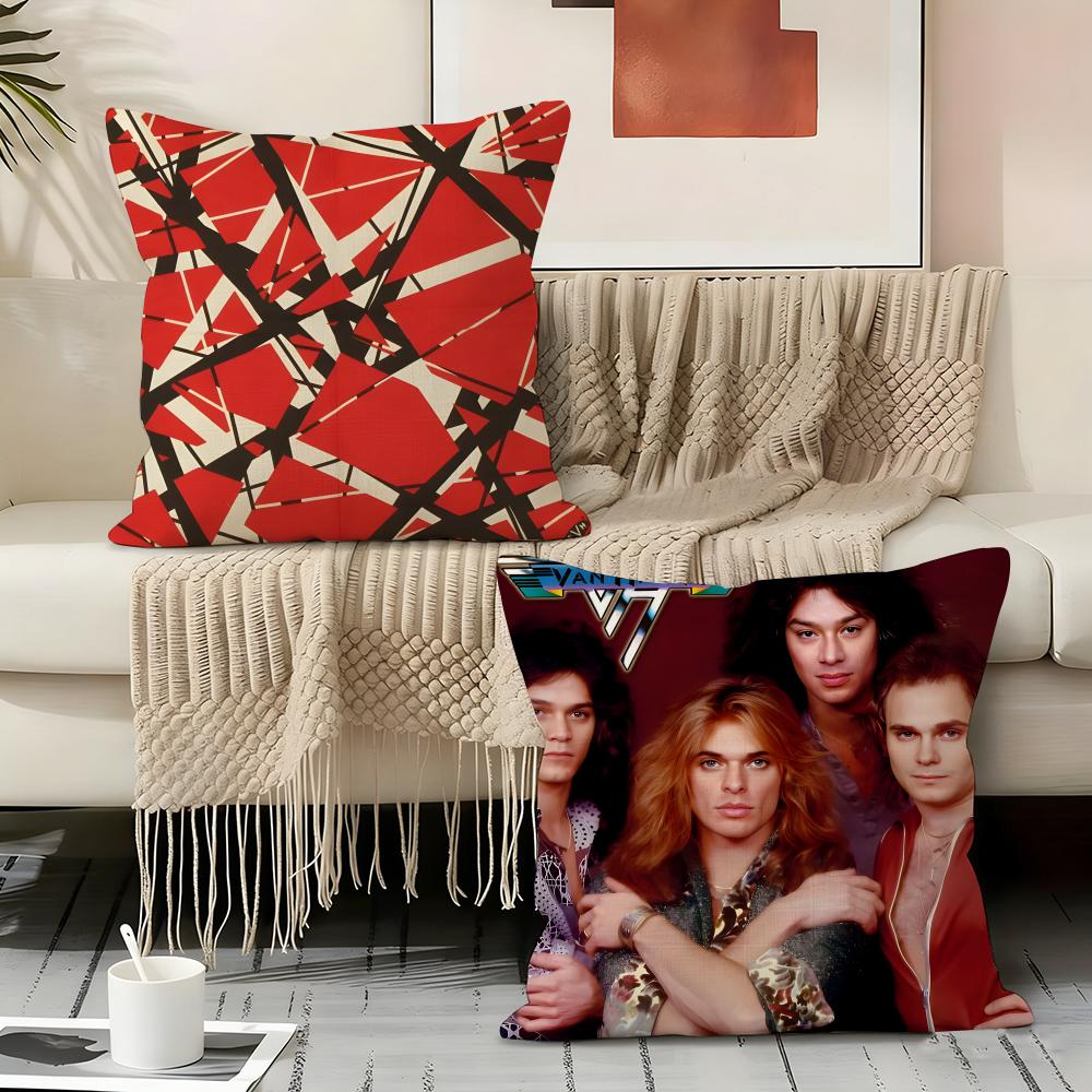 Van H-Halen Rock Band Pillow Case Pillowcase, Double-Sided Printed, Sofa Cushion, Bedroom Headboard Pillow