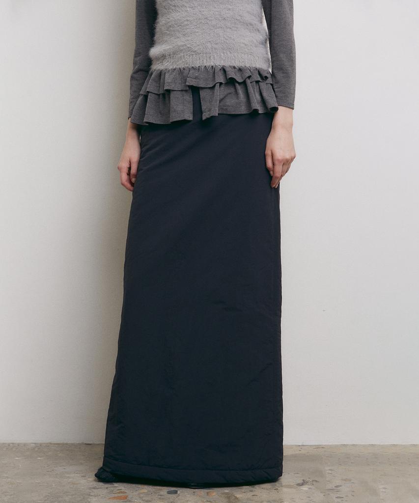 Loutaideu Padding Maxi Skirt [Black]