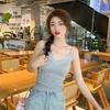 Bow Lace Spaghetti Strap Camisole Women Padded Backless Crop Tank Top