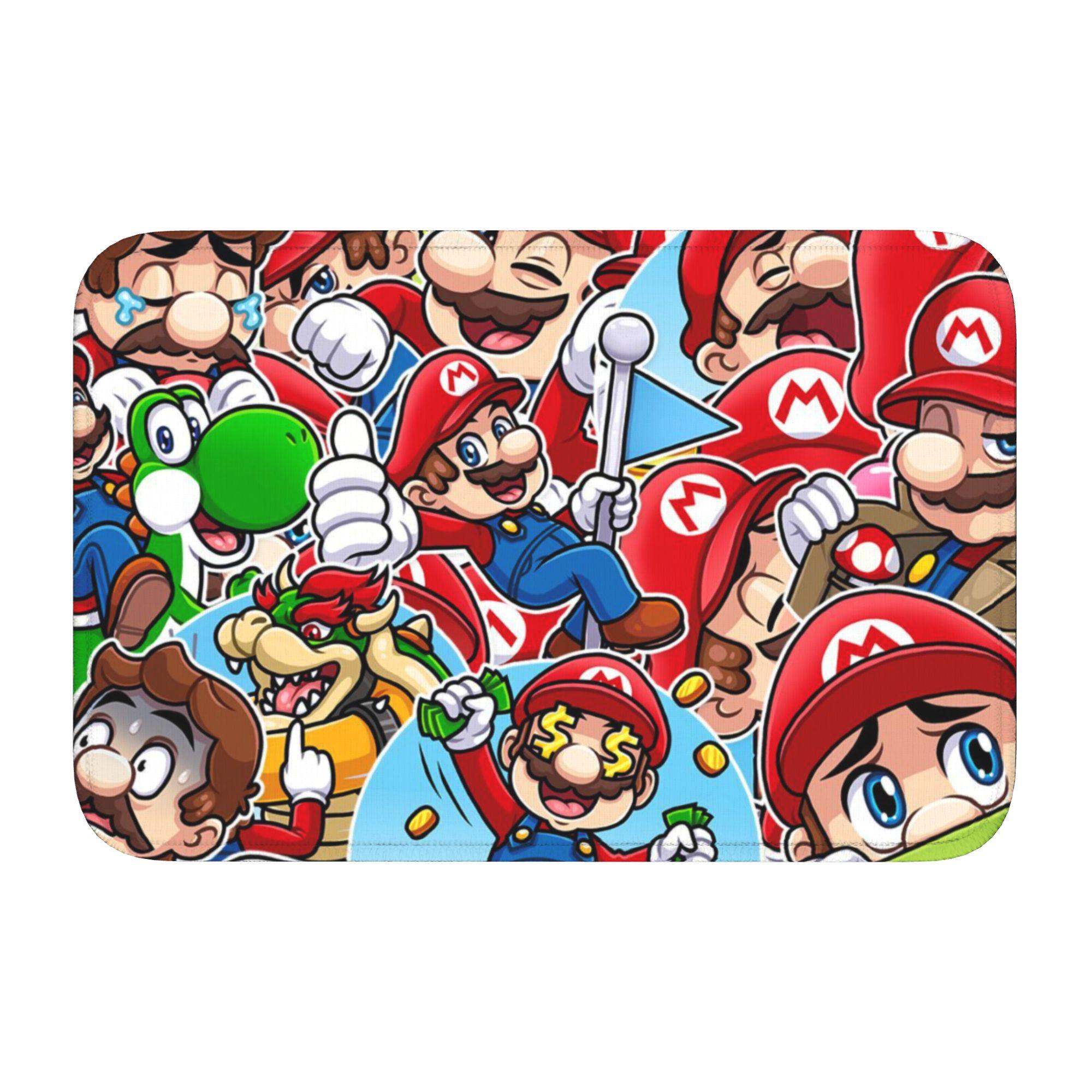 

M-Marioed Doormat Anti-Slip Bath Kitchen Welcome Mat Toilet Door Floor Entrance Carpet Rug Footpad 60cm x 90cm