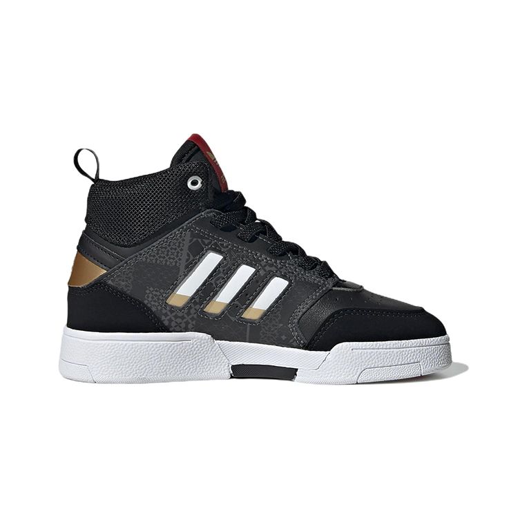 Adidas Originals Drop Step Casual Durable High-Top Kids Skate Shoes Kids Sneakers Black Gray GY2027