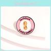 Adorable Pink Cartoon Geometric Letter Certified Brooch With Creative Peanut Pattern Charm
