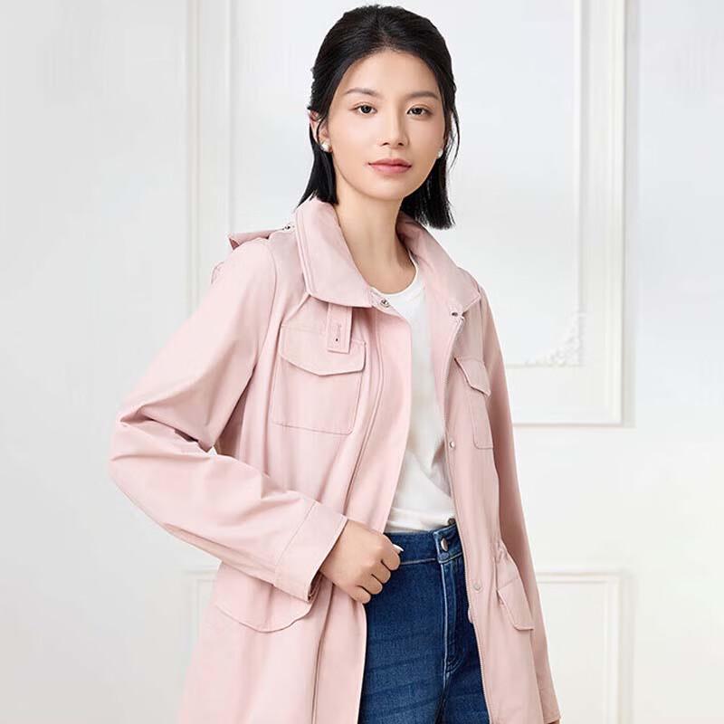 JESSIE Women s Hooded Drawstring Waist Jacket XL