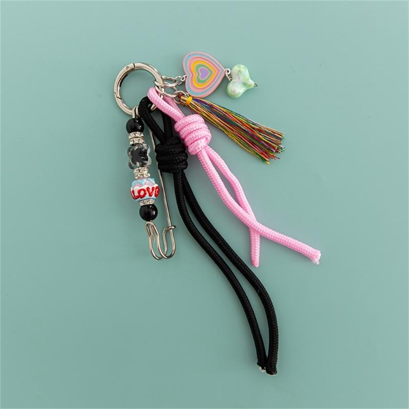 Handmade Knot Key Holder Adornment Unique Braided Key Rings Handmade Nylon Keychain Accessory for All Occasion
