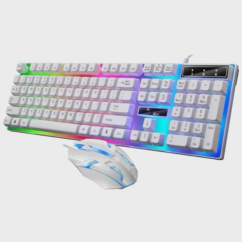 G21B Leuchtendes USB-Kabelgebundenes Mechanisches Tastatur- und Maussset