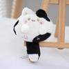 Squeak Long Tailed Cat Hanging Pendant Cute Bag Ornaments Stuffed Cat Key Chain  for Girl's Bag