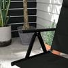 Set 2 Folding Chairs With Reclining Backrest And Headrest In Aluminum And Polyester 54x67x108 Cm Black