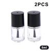 NEW 5/10/12/15ML Empty Clear Glass Nail Polish Bottles With Brush Cap Refillable Containers For Nail Art Lip Golss Liquid Sample
