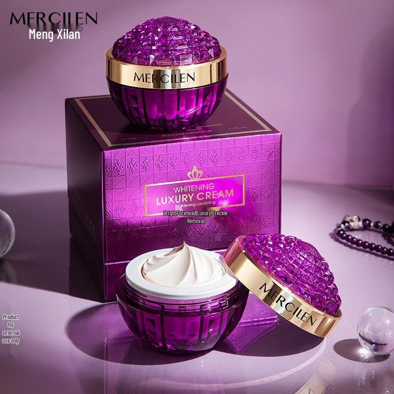 Mengxi Lan 50g Whitening & Moisturizing Face Cream for Men and Women - Spot Removal, Hydration, and Skin Brightening.