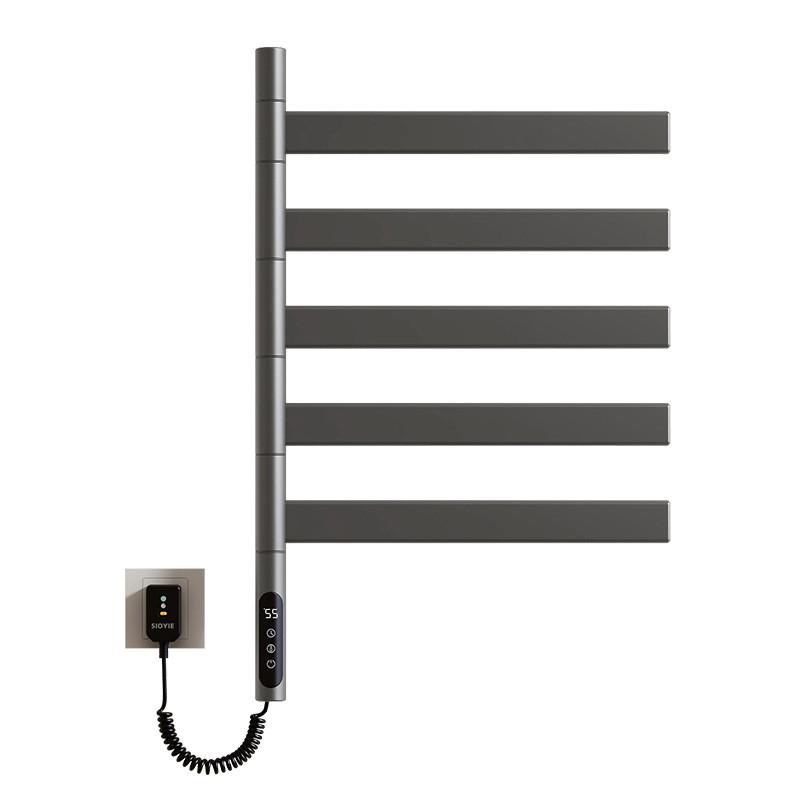 Wall Mounted Rotating Electric Heating Towel Bar Home Bathroom Intelligent Constant Temperature Drying Towel Rack