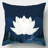 4Pcs Set, Printed Pillowcases, Including For Lotus, Green Leaves And Other Patterns. Suitable For Room Decoration, Living Room D