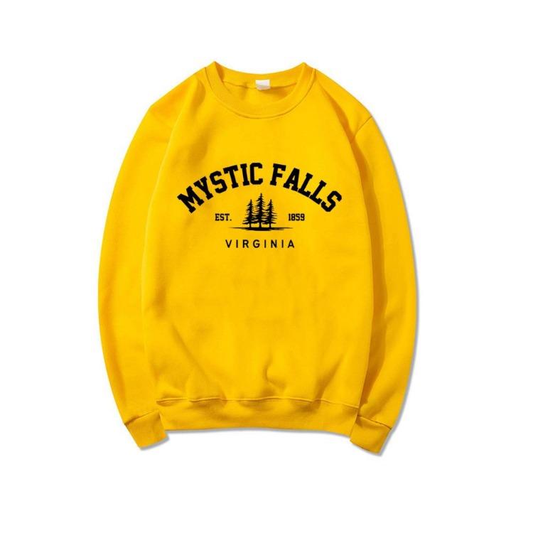 

Unisex Casual Comfortable Warm Long Sleeve Crewneck Pullover Hoodie Sweatshirt Mystic Falls Virginia Sweater Salvatores 3XL