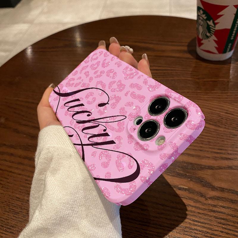 Luxury Letter Lucky Leopard Glossy Film Hard PC Phone Case for Google Pixel 7 7a 8 8a 9 9a Pro XL 5G