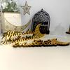 Ramadan Mubarak Acryl-Ornament für Zuhause Islamische Muslimische Party-Dekoration 2025 Eid Mubarak Ramadan Kareem Dekoration Eid Al Adha Geschenk
