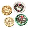 Christmas Series Embossed Christmas Tree Lacquer Seal Head Brass Carving Wax Seal Decoration Gift for Lacquer Lovers