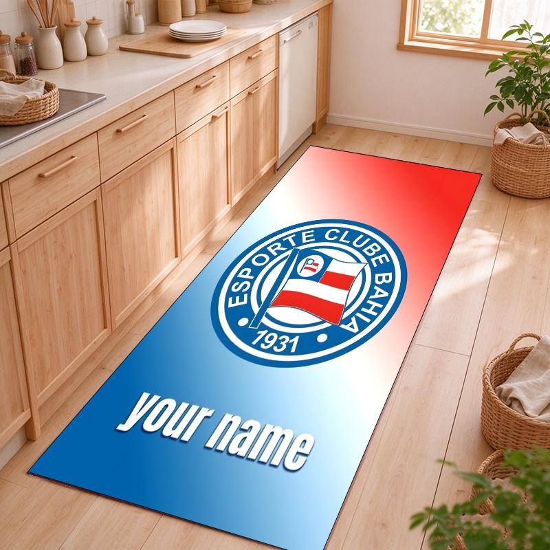 Esporte Clube Bahia Customizable name kitchen floor mat easy to clean and wipe down Suitable for kitchens living rooms and entryways—a perfec