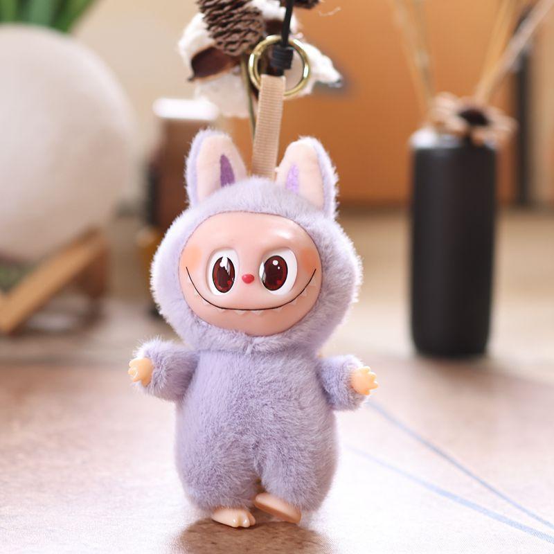 

Поколение LABUBU Плюшевая кукла-подвеска Милая виниловая игрушка 17Cm фиолетовый