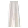 Women's Wide-Leg Brown Cotton Linen Pants - Summer 2025 Collection: Thin, Loose, Casual, Straight-Leg Trousers for Petite Sizes