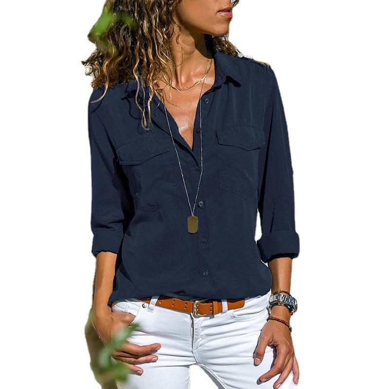 2024 Autumn/Winter New Women's Lapel Long Sleeve Shirt