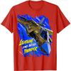 Stealth Fighter Jet Graphic Tshirt Men Casual Crewneck Cotton Print Tee