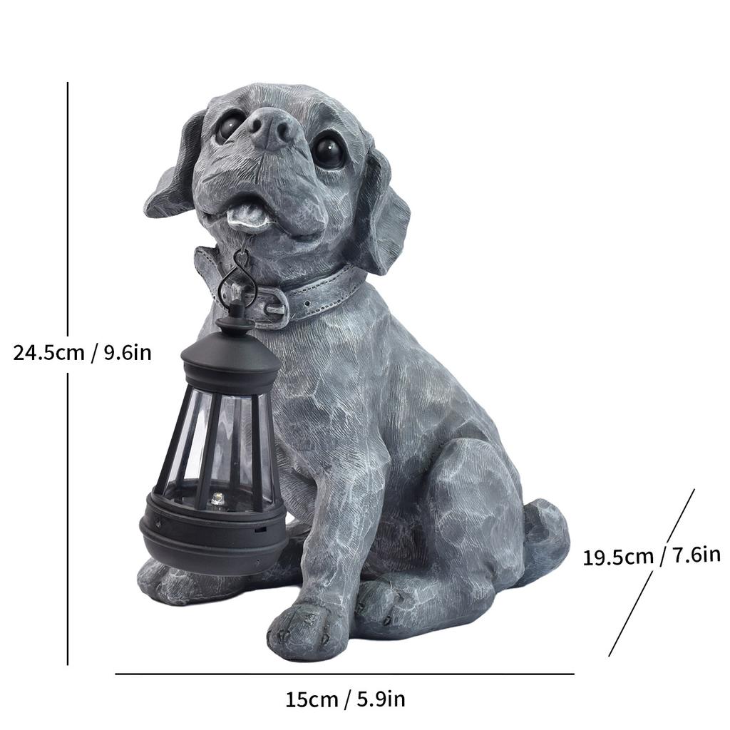 JYL TS/060,Creative Resin Simulation Golden Retriever Statue Solar Light for Garden Corridor Home Decor Lamp