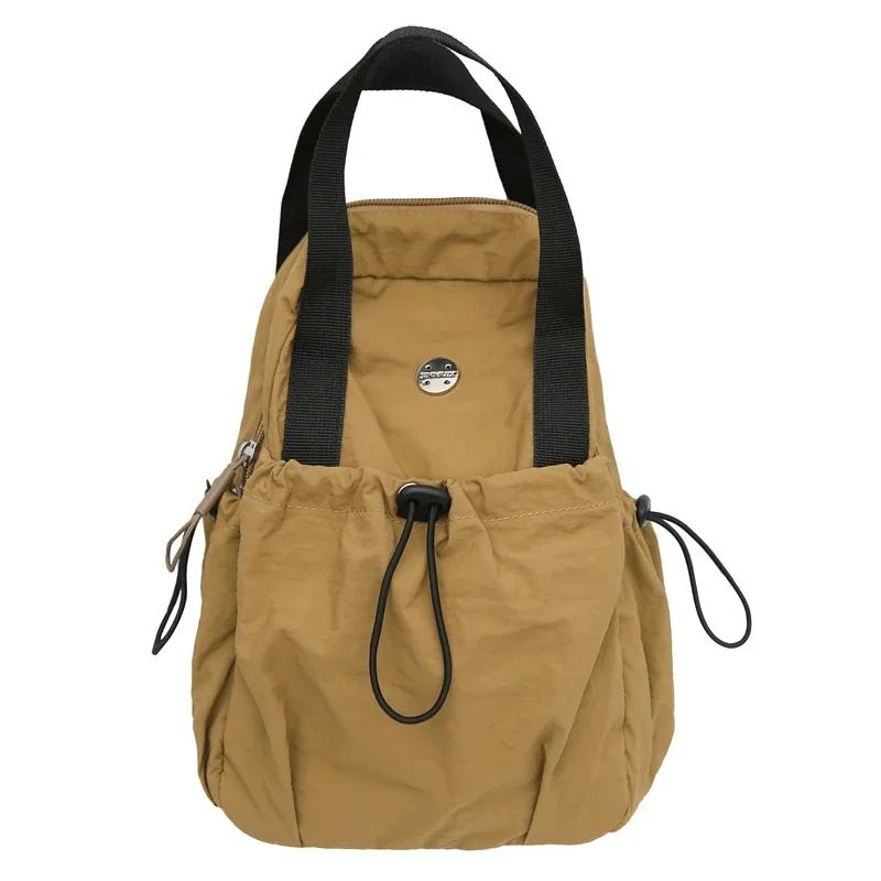 Three uses solid soft zipper chest large capacity portable trendy fashionable leisure sports shoulder bags for women