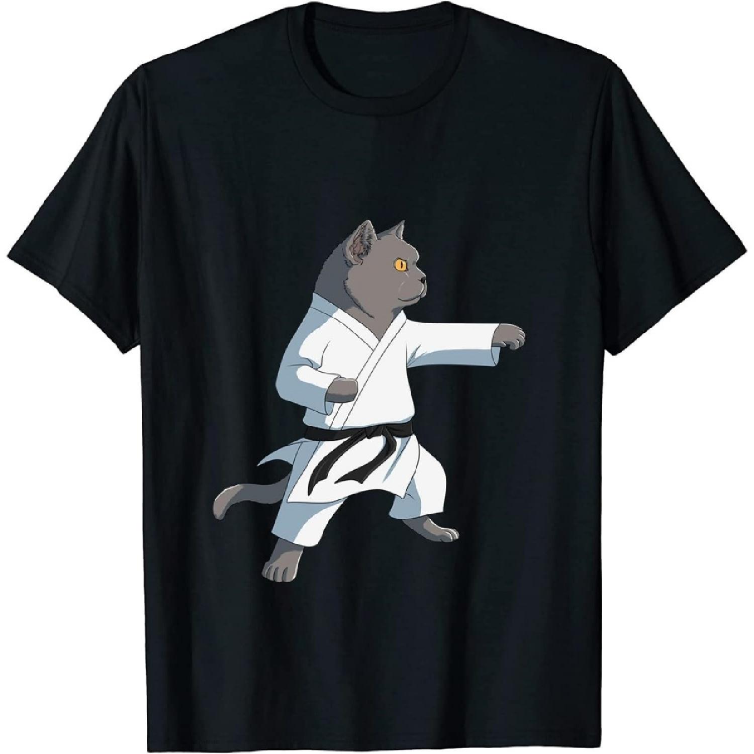 

Funny Karate British Shorthair Cat T-Shirt Sweatshirt Hoodie Tank top V-Neck for Men Women Kids XXXXXL різнокольоровий