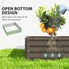 Square Raised Garden Bed Box with Weatherized Steel Frame for Vegetables, Flowers, & Herbs, 120 X 120 X 30cm, Light Green