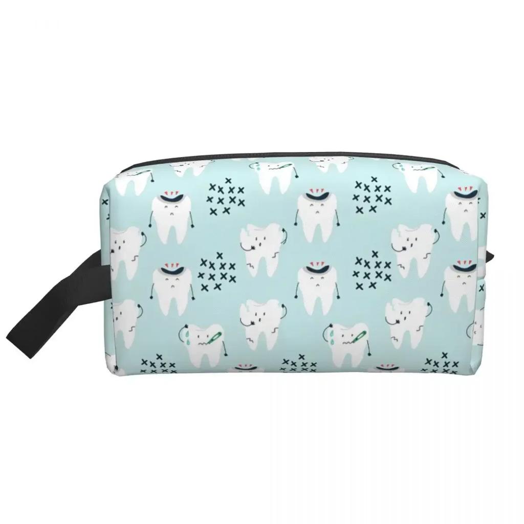 Tooth Makeup Bag for Women Travel Cosmetic Organizer Cute Care Health Storage Toiletry Bags