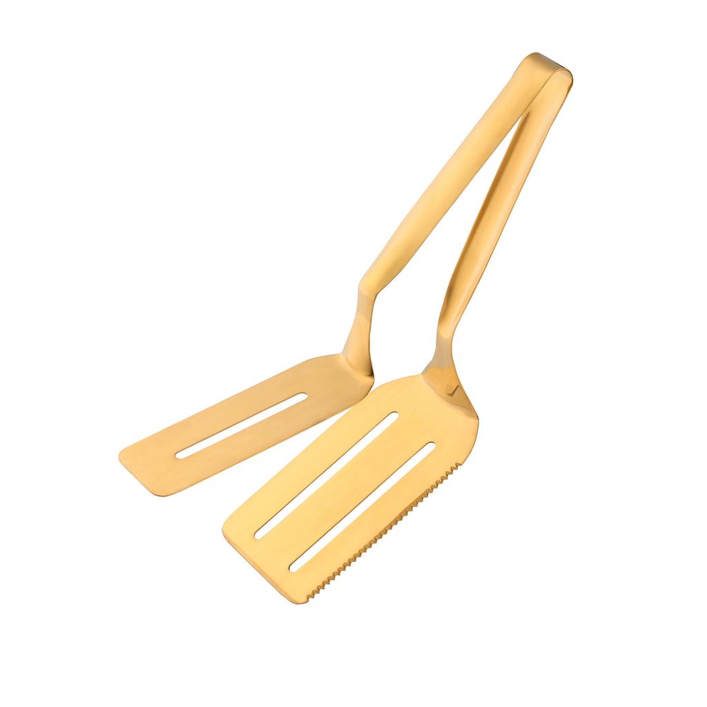 Stainless Steel Grill Clamp, -Scald Double-Sided Spatula Tongs Steak Clamps Grill Shovel Clip For Cooking BBQ Beefsteak Pizza Fish Bread Kitche