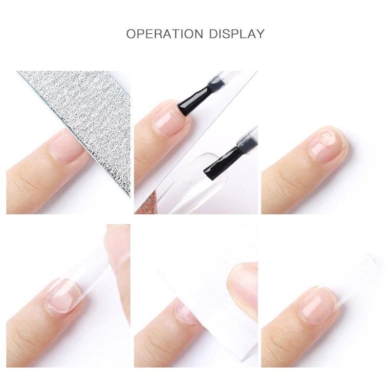 Glue Gel Set Mirror Nail Powder With Nail Liner Brush Uv Led Transparent Adhensive Glue Gel