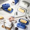 Ceramic Butter Box Dessert Plate with Lid Butter Dish Cheese Box Dim Sum Dish Snack Bowl Fruit Plate Cake Tray Butters Tray