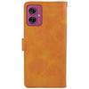 For Motorola Moto G55 5G Case PU Leather Wallet Protective Phone Cover Calf Texture