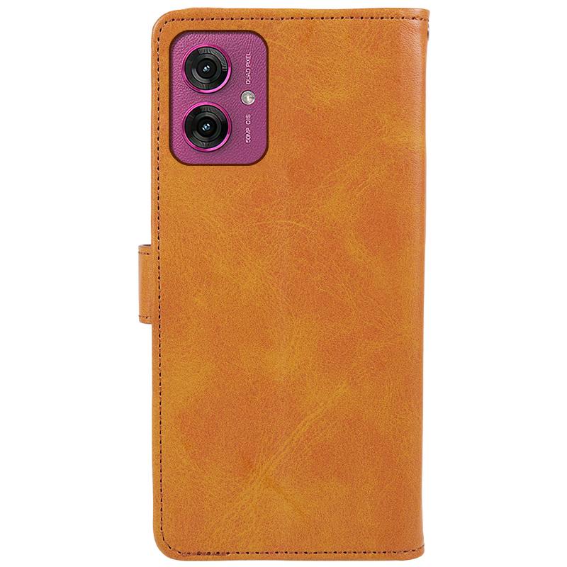 For Motorola Moto G55 5G Case PU Leather Wallet Protective Phone Cover Calf Texture