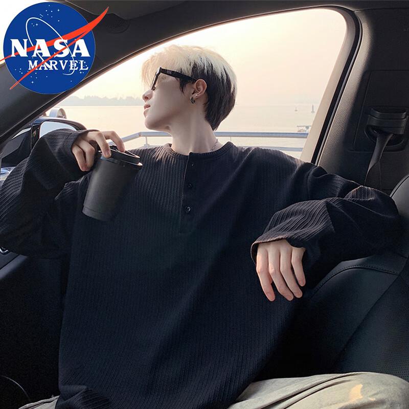Men's NASA MARVEL Round Neck Long Sleeve T-Shirt