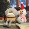 Cute Cartoon Plush  Ball Snowman Keychain Kawaii Plush Stuffed Doll Christmas Pendant Backpack Handbag Decoration Pendant