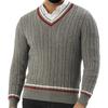 Men's   Big Size  Knitting  Long Sleeves  Twisted Flower  Pullover  Sweater